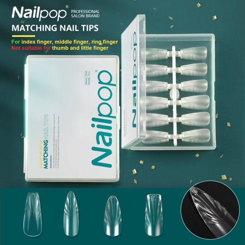 Nailpop Matching Nail Tips 3D Shell Suitable for Small Fingernail