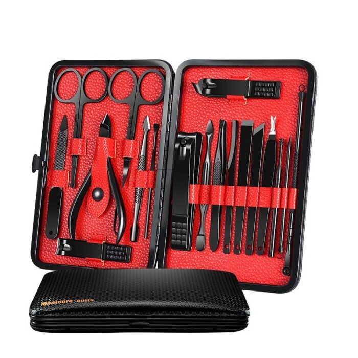 Newest Color 18 Tools Stainless Steel Manicure Set Professional Nail Clipper Kit