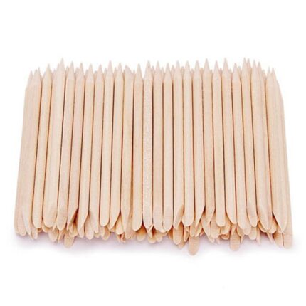 100PCS Nail Art Orange Wood Sticks - Cuticle Pusher Remover Tool