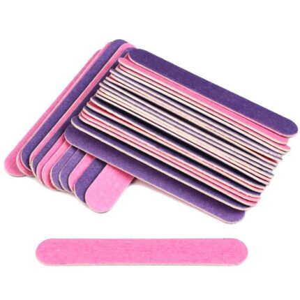 100pcs Double-Sided Wood Nail Files 150/180 Grit