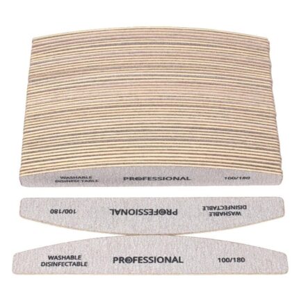 100pcs Wooden Sandpaper Nail Files 100/180 Grit